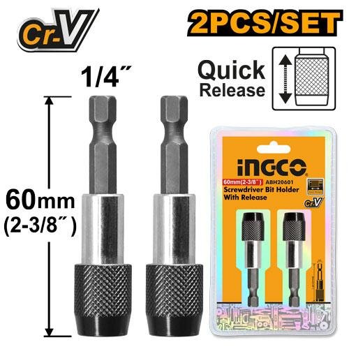 Screwdriver bit holder with release