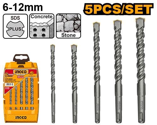 5 Pcs SDS plus Hammer drills bits set