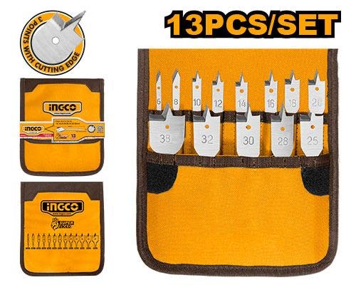 13 Pcs flat wood drill bits set