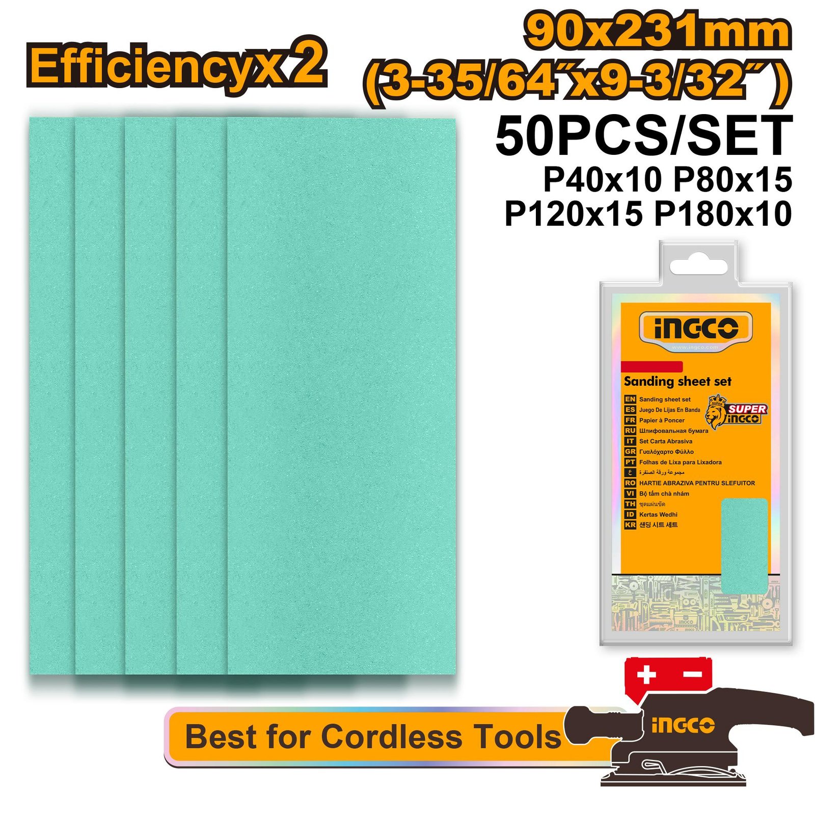 Sanding sheet set