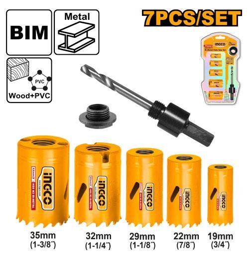 Bi-metal hole saw set