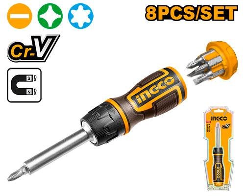 8 Pcs Ratchet Screwdriver Set