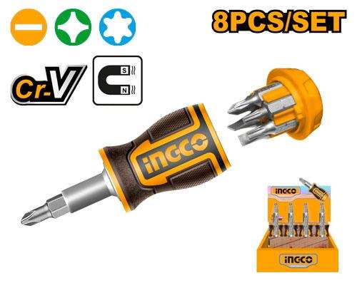 8 In 1 Stubby Screwdriver Set