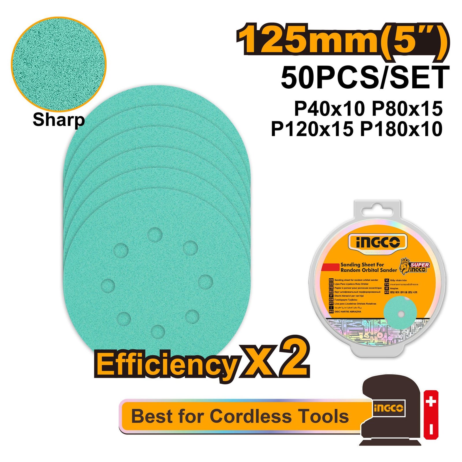 Sanding sheet for random orbital sander