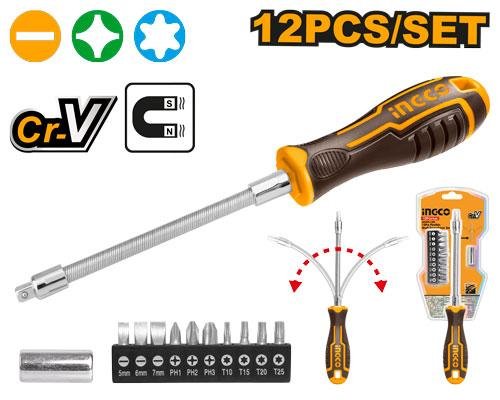 12 Pcs Flexible Shaft Screwdriver Set