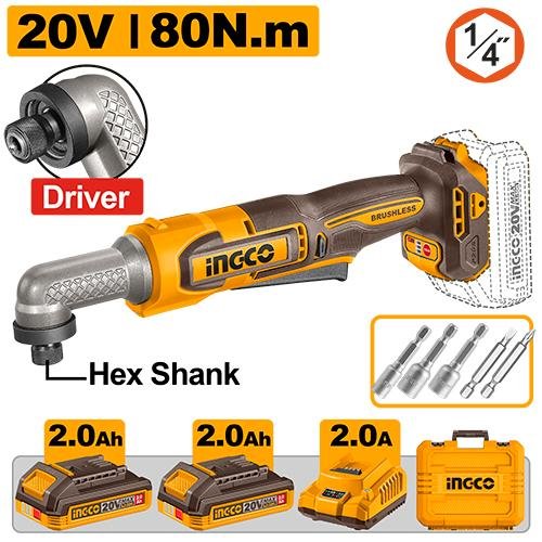 Cordless angle impact driver