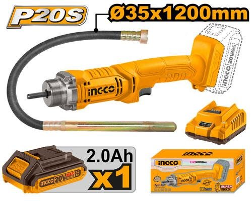 Cordless concrete vibrator