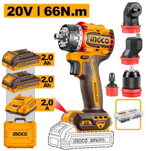 Cordless multi-head drill driver