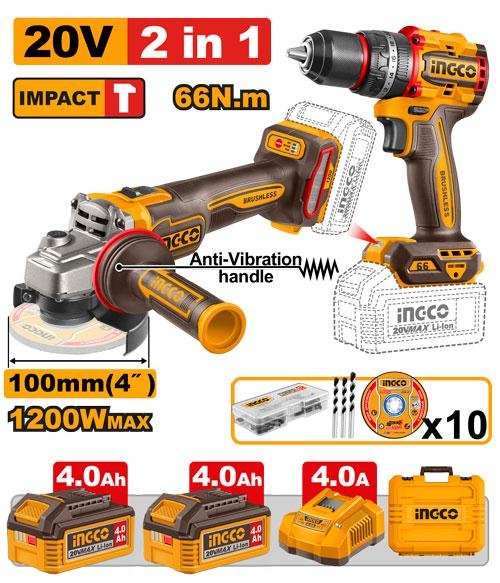 2 Pcs Cordless combo kit