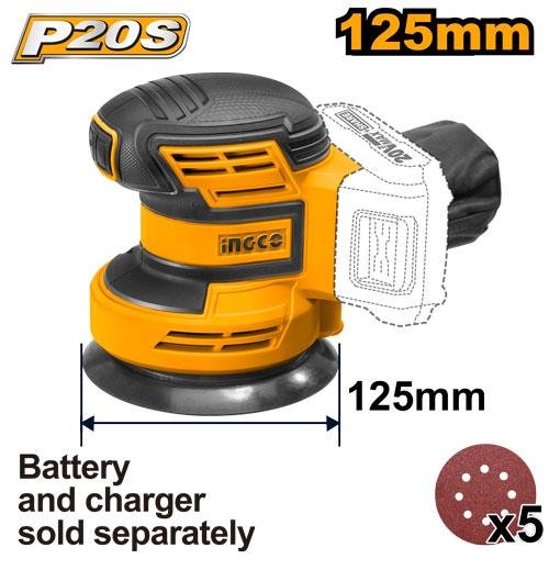 Cordless random orbit sander