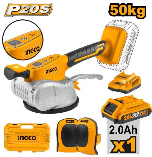 Cordless tile vibration machine