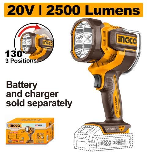Cordless work lamp