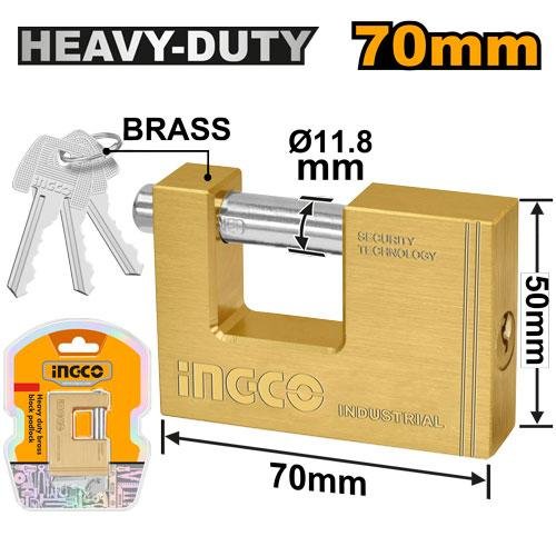 Heavy duty brass block padlock