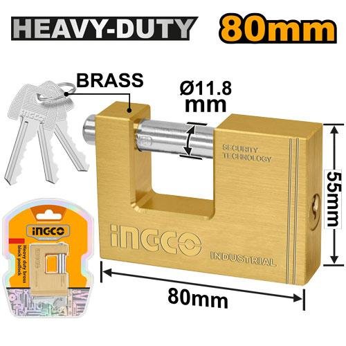 Heavy duty brass block padlock