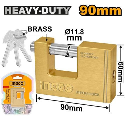 Heavy duty brass block padlock