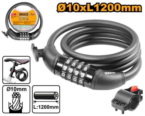 4 Digit Combination bicycle lock (with lock frame)