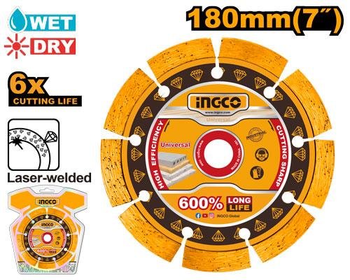 Laser welded diamond cutting disc