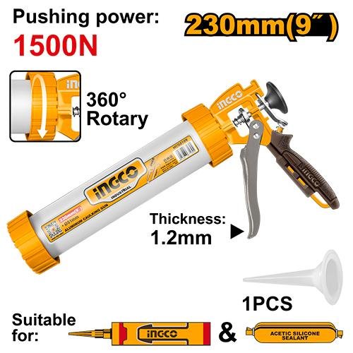 Aluminum caulking gun