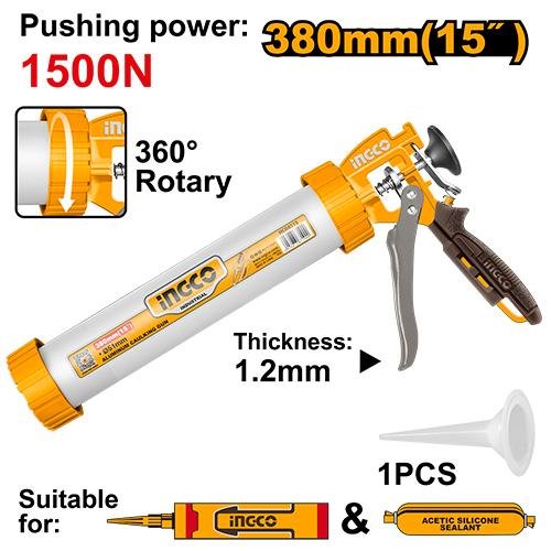 Aluminum caulking gun