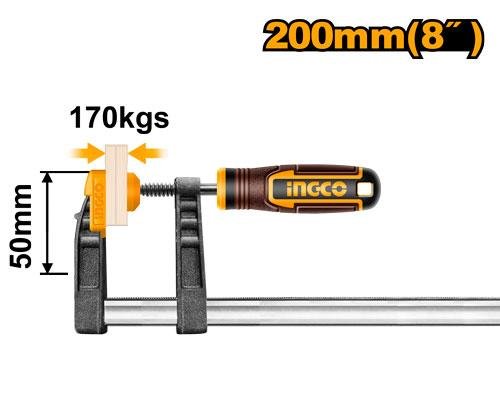 F clamp with plastic handle