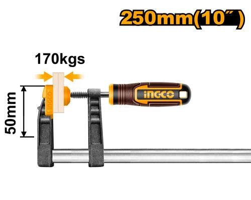 F clamp with plastic handle