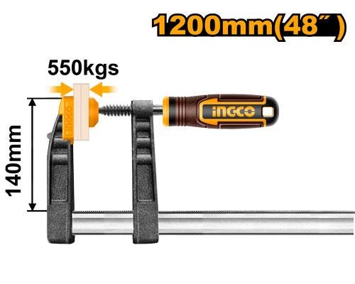 F clamp with plastic handle