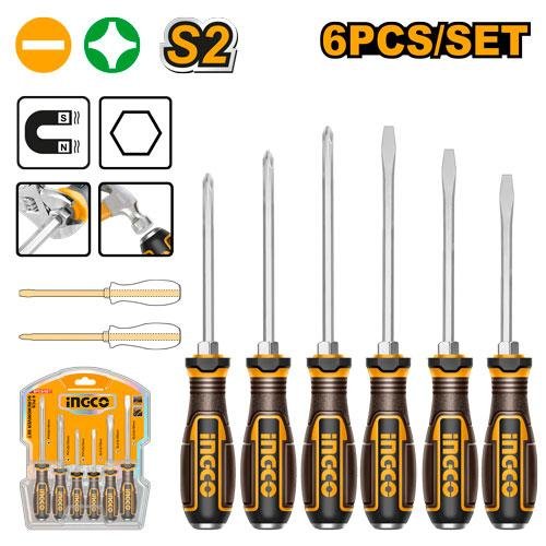 6 Pcs go-through screwdriver set