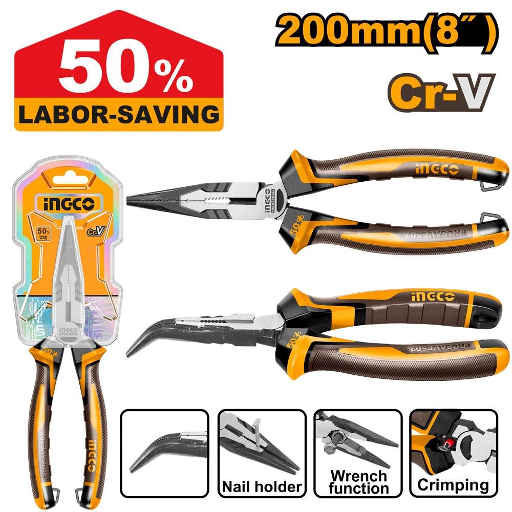 High leverage bent nose pliers