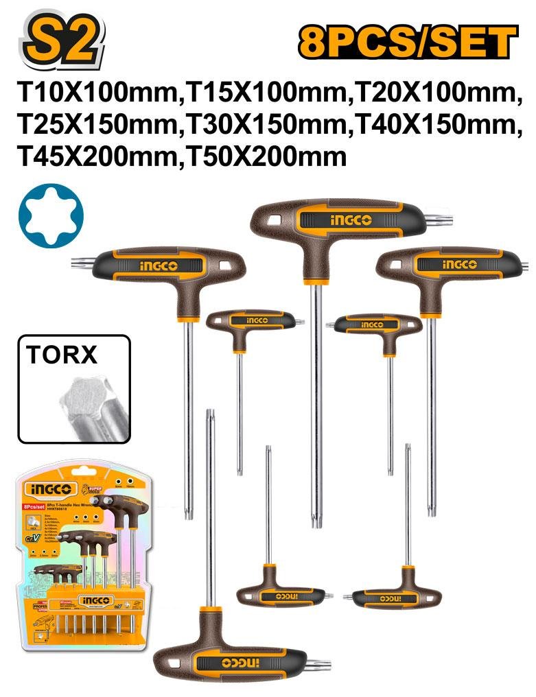 8 Pcs T-handle torx wrench set