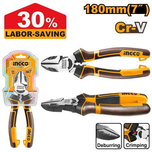 High leverage diagonal cutting pliers