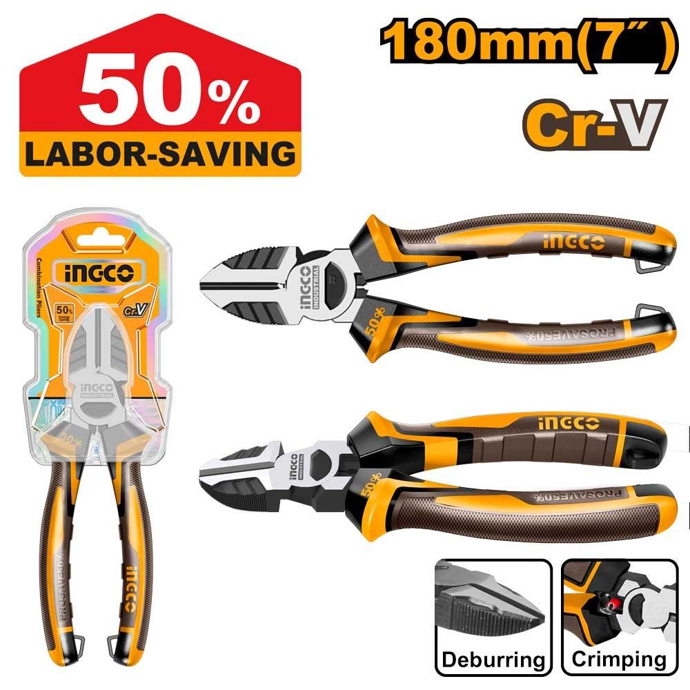 High leverage diagonal cutting pliers