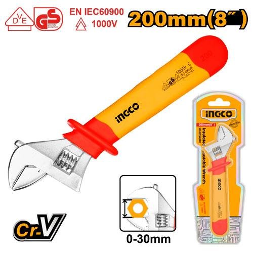 Insulated adjustable wrench