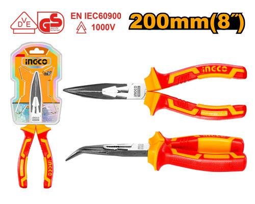 Insulated bent nose pliers