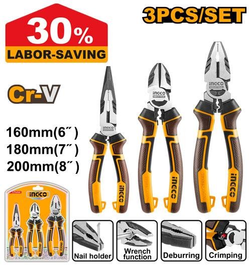 3 Pcs high leverage pliers set