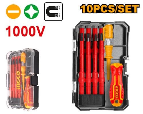 10 Pcs interchangeable Insulated screwdriver set
