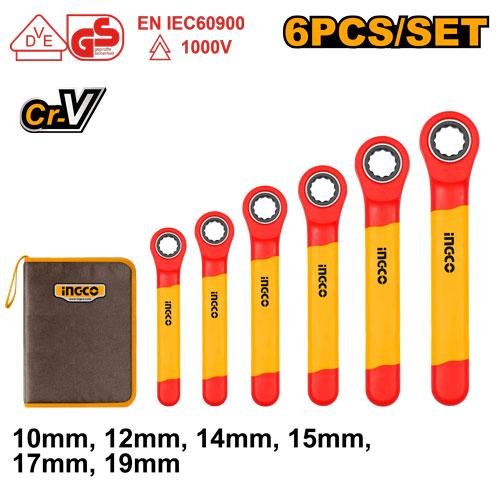 6 Pcs insulated ratchet wrench set