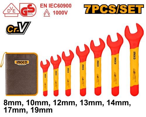 7 Pcs insulated open end spanners set