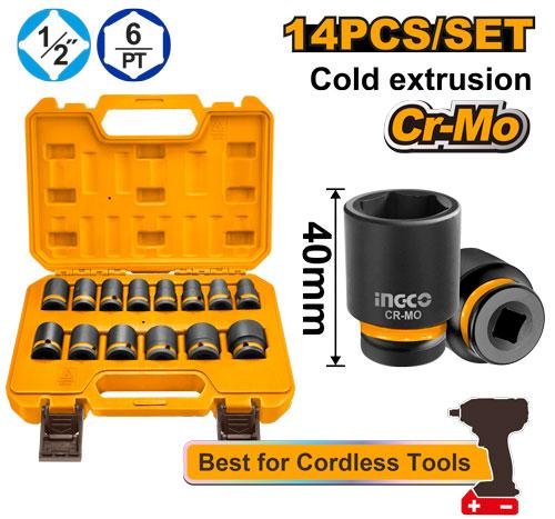 14 Pcs 1/2"DR. Impact socket set