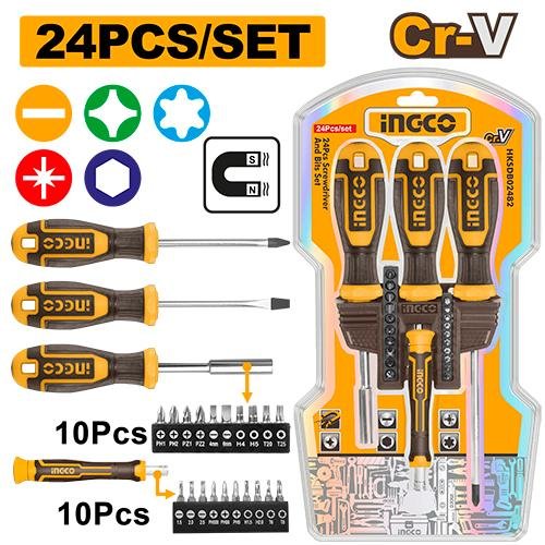 24 Pcs screwdriver and bits set