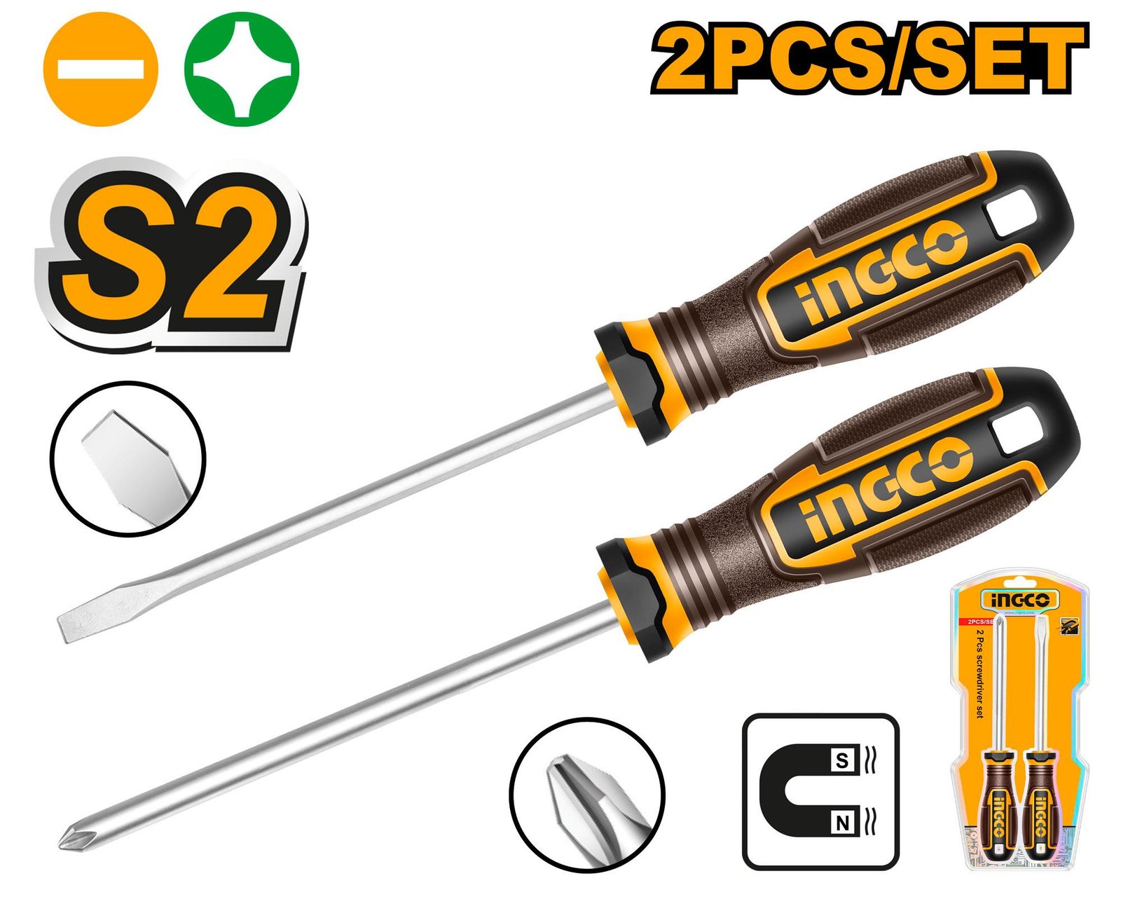 2 Pcs screwdriver set