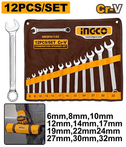 12 Pcs Combination spanner set