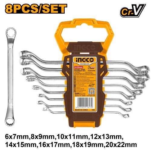 8Pcs Offset ring spanner set