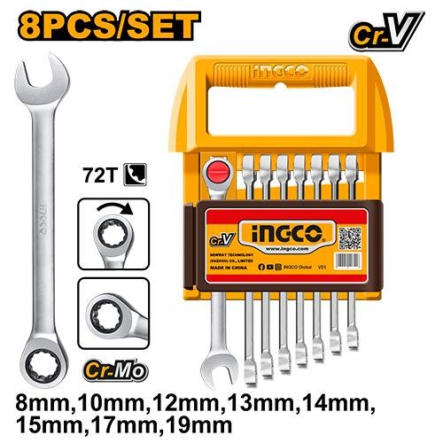 8 Pcs Ratchet spanner set