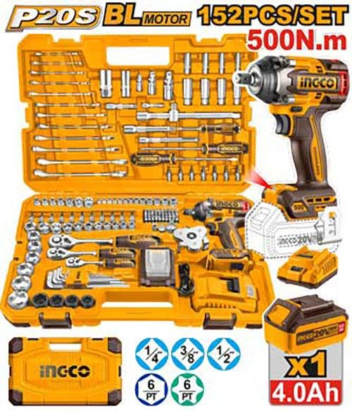 152 Pcs Cordless impact wrench tools set