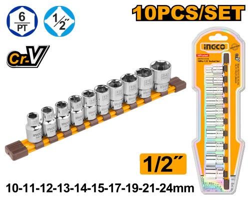 10 Pcs 1/2" socket set
