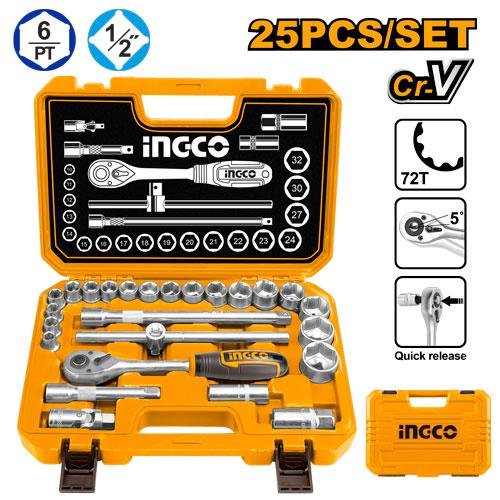 25 Pcs 1/2" socket set