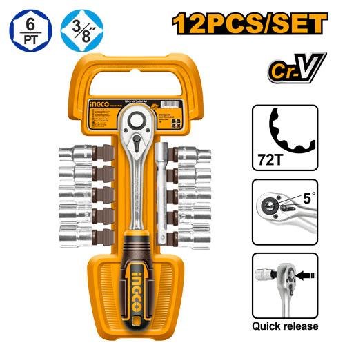 12 Pcs 3/8" socket set