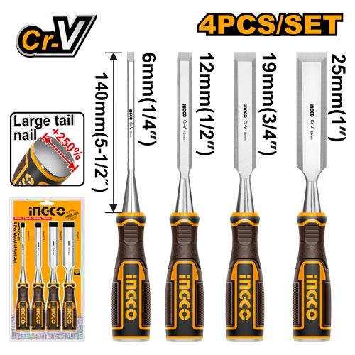 4 Pcs wood chisel set