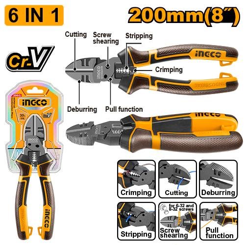 6-in-1 Multi-function diagonal cutting pliers