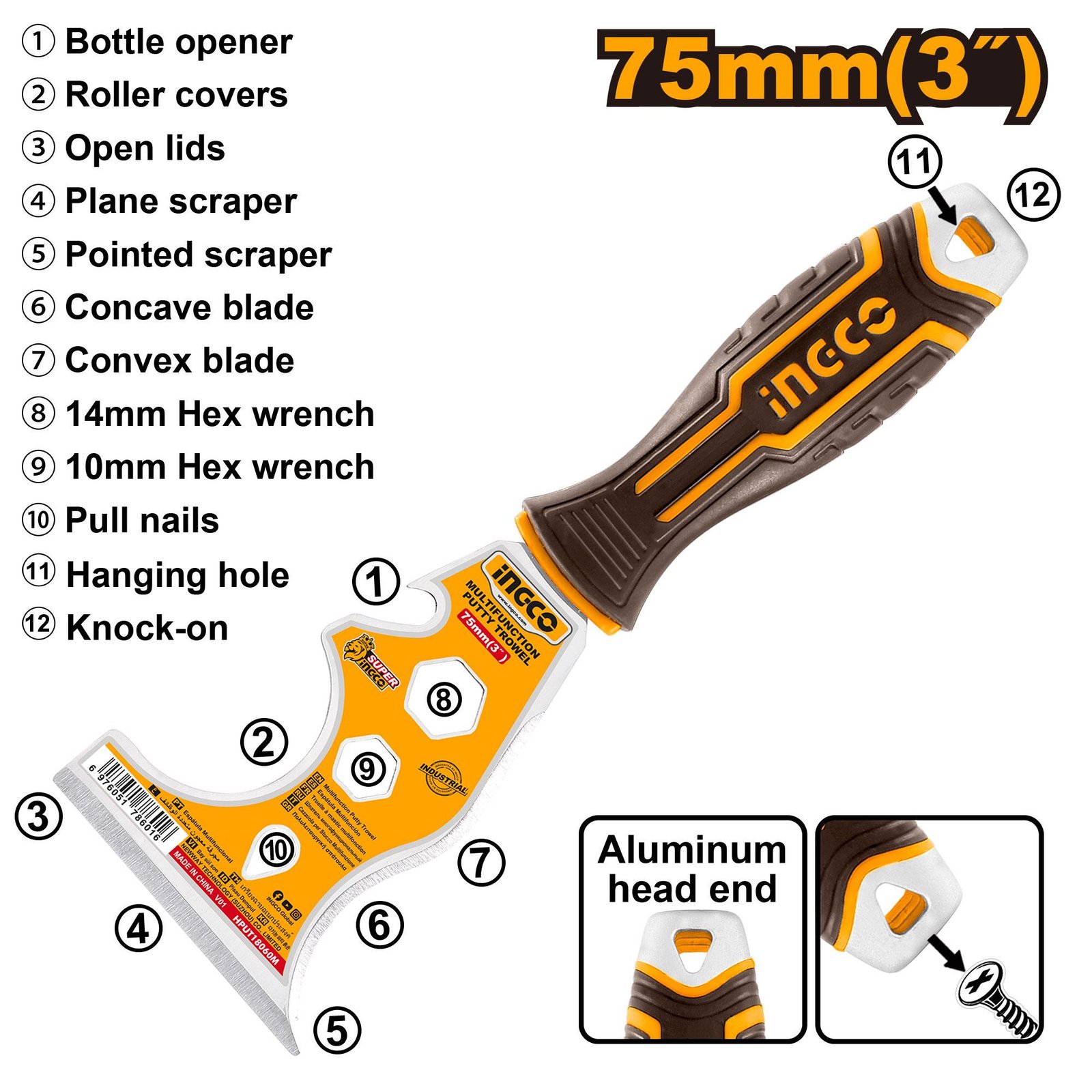 Multifunction putty trowel